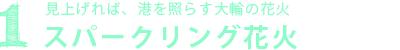 １.見上げれば、港を照らす大輪の花火 スパークリング花火